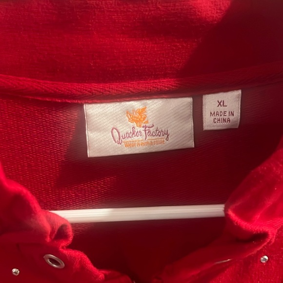 Quacker Factory Red Cardigan Sweater - Picture 3 of 6